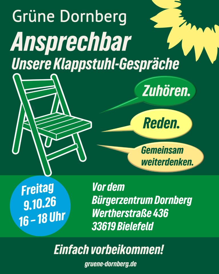 Klappstuhl-Gespräche: Ansprechbar in Dornberg – Zuhören. Reden. Gemeinsam weiterdenken.