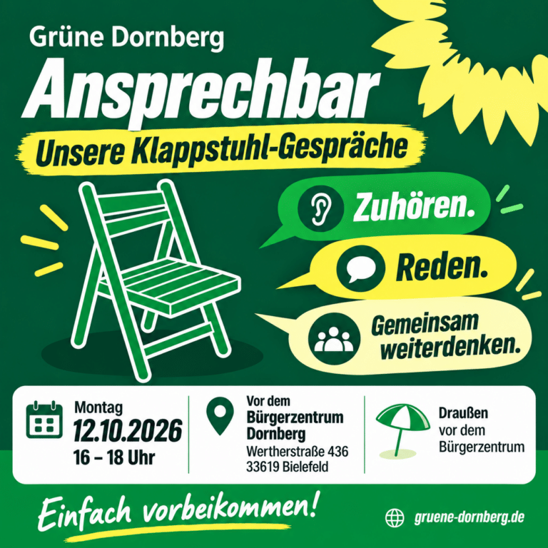Klappstuhl-Gespräche: Ansprechbar in Dornberg – Zuhören. Reden. Gemeinsam weiterdenken.